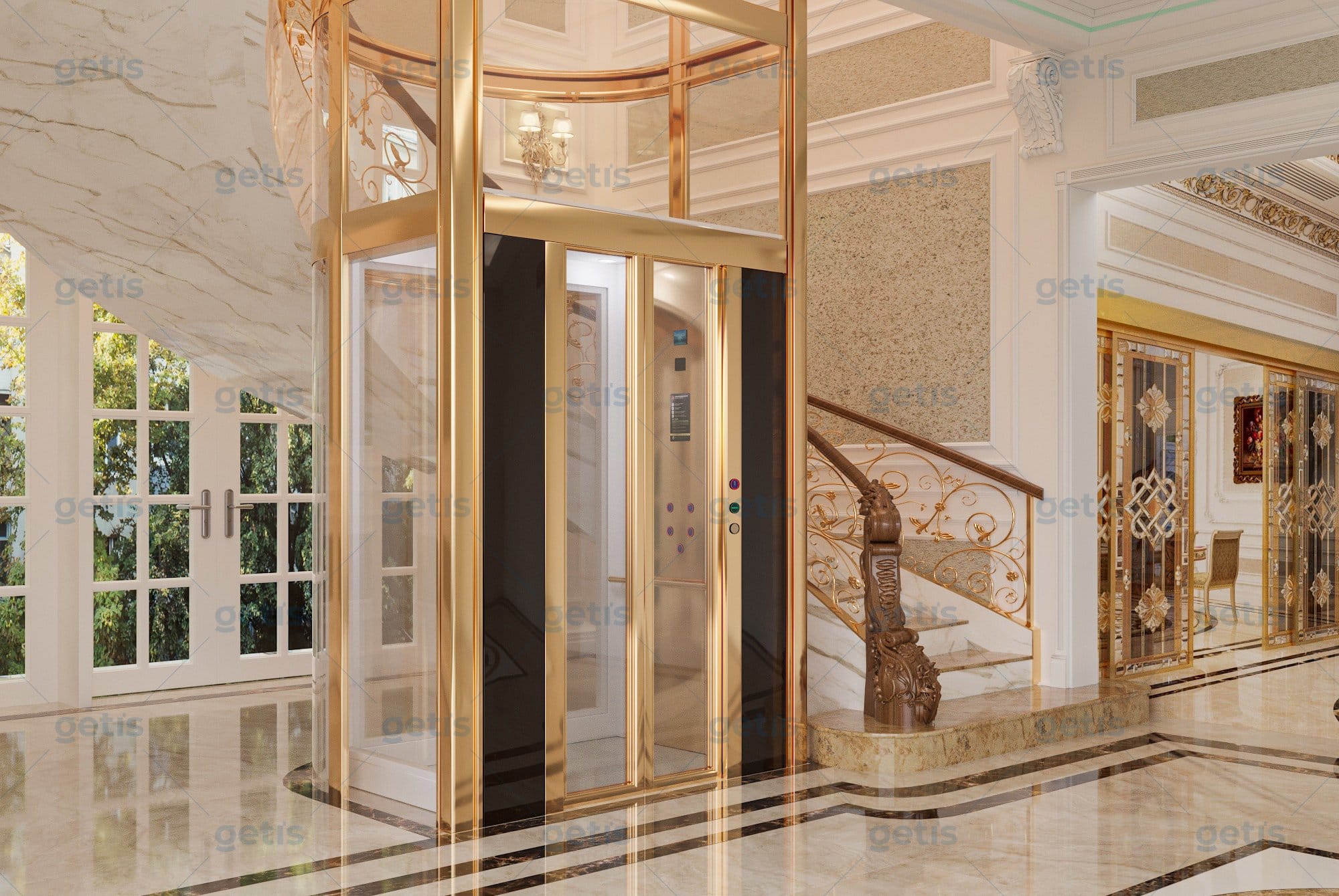 Thang máy kính gia đình